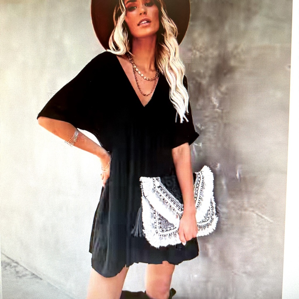 NWT Vici Giddy pocketed babydoll dress